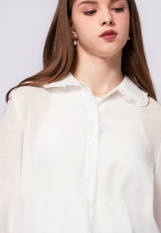 Round Collar Long Sleeve Shirt