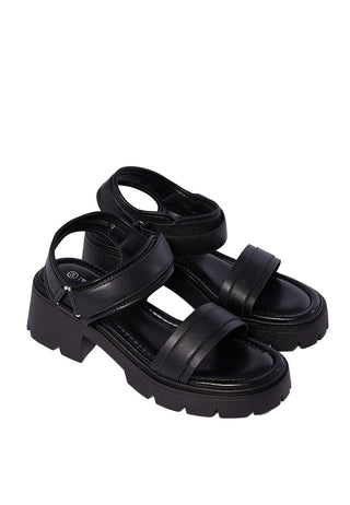 Black High Platform Sandals