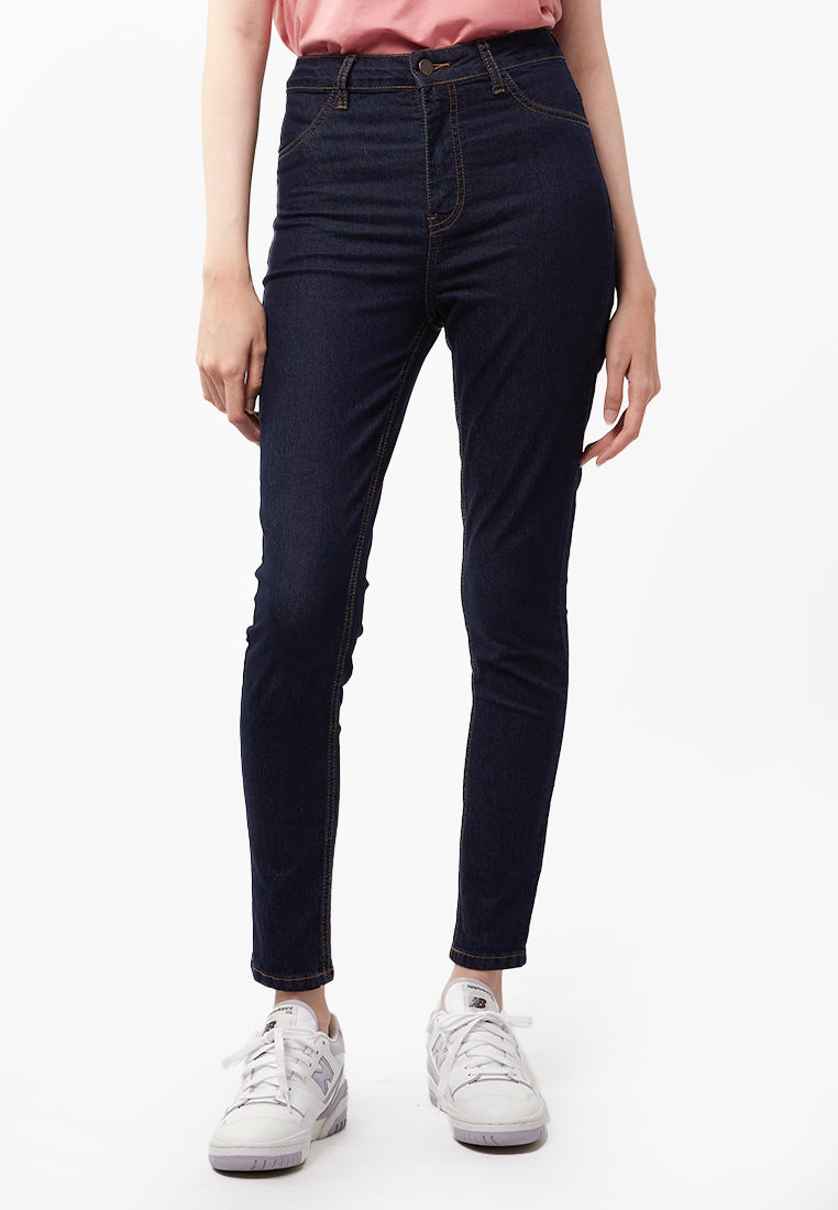 Slim Fit Trousers in Kobalt Paint