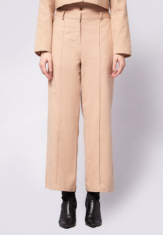 Wide Leg Creased Trousers