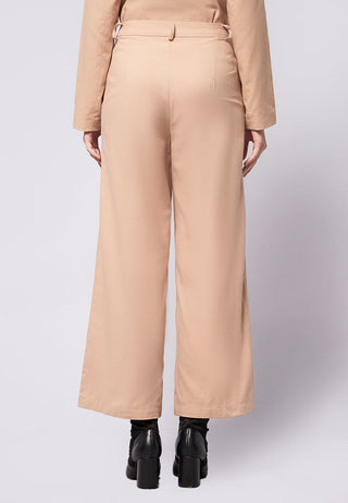 Wide Leg Creased Trousers