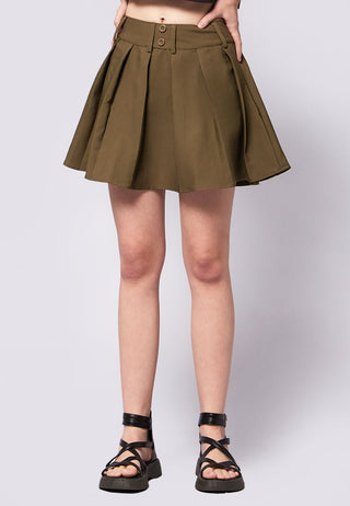 Tailored Pleated Mini Skirt
