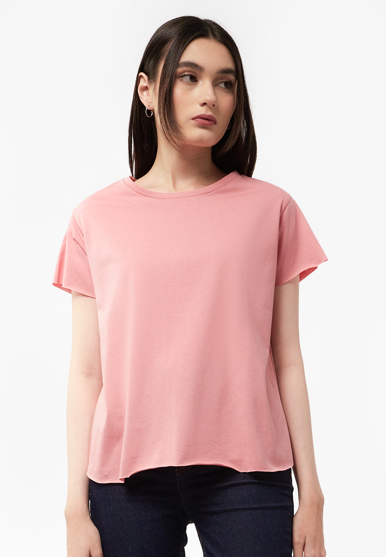 Regular Fit Short Sleeve Shirt - Blooming - Pink