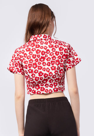 Printed Crop Top with Fitted Waist