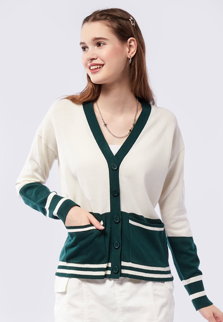 Colorblock Boyfriend Cardigan COLORBOX Indonesia