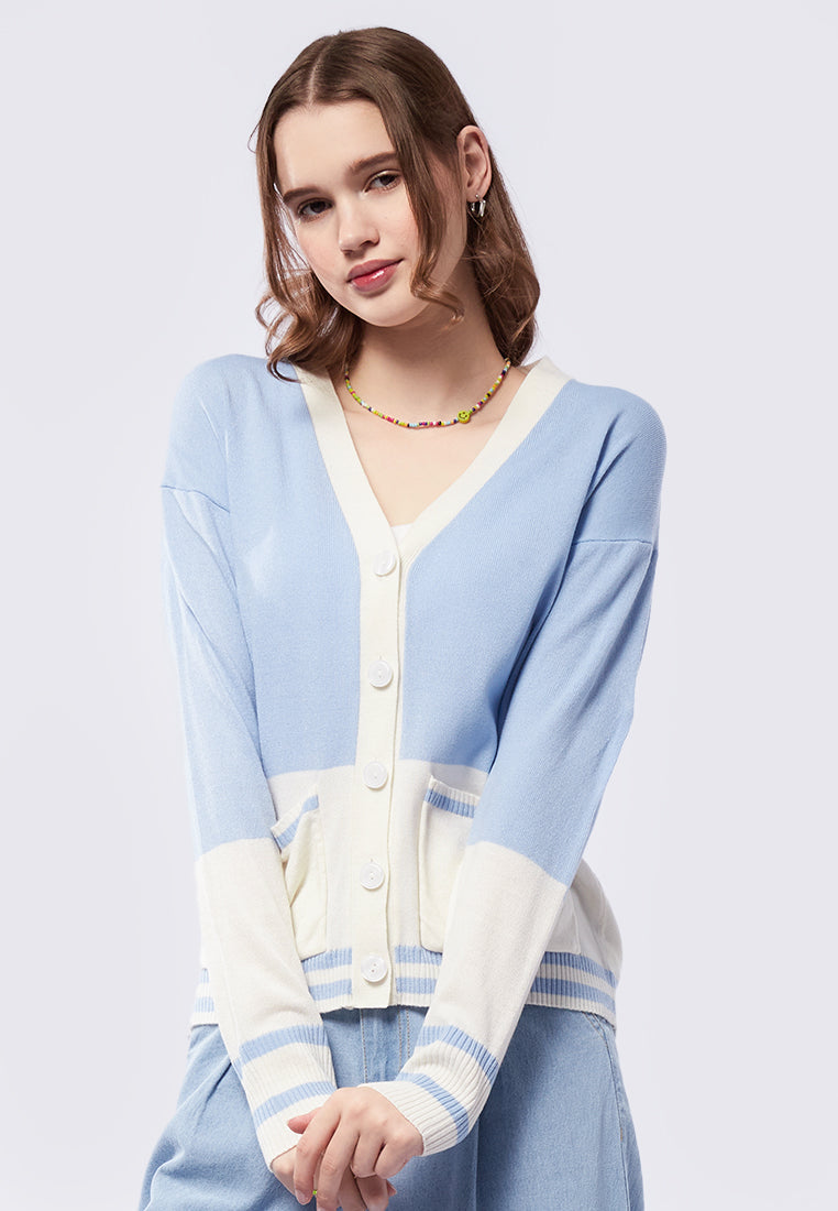 Colorblock Boyfriend Cardigan COLORBOX Indonesia