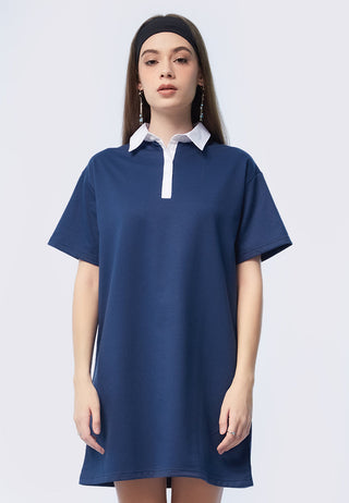 Contrast Mini Polo Dress