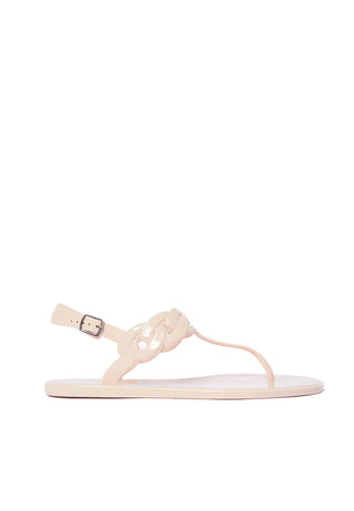 Cream Flat Sandals