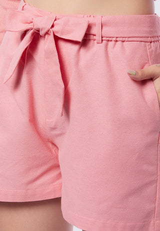 Linen Look Paperbag Shorts