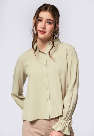 Bell Sleeve Blouse with Tied Details