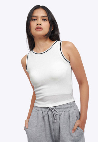 Contrast Lining Fitted Bra Top