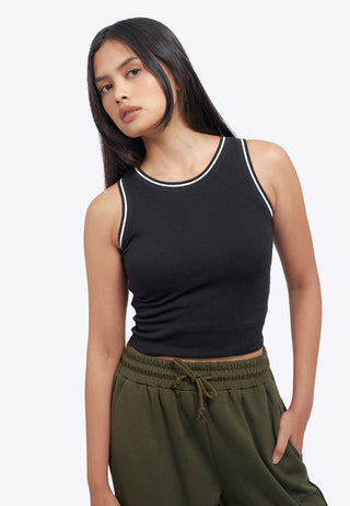 Contrast Lining Fitted Bra Top
