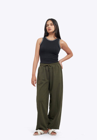 Contrast Lining Fitted Bra Top