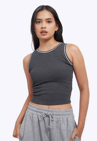 Contrast Lining Fitted Bra Top