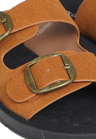 Light Brown Buckle Sandals