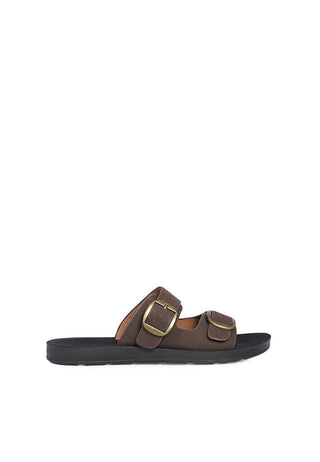 Dark Brown Buckle Sandals