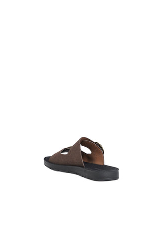 Dark Brown Buckle Sandals