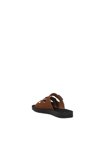Brown Buckle Sandals