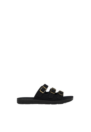 Black Buckle Sandals