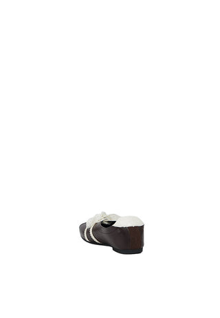 Brown Lace Ballet Flats