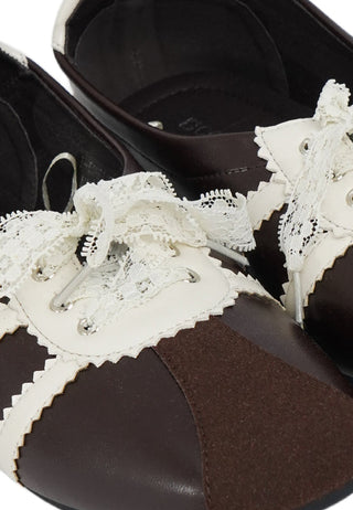 Brown Lace Ballet Flats