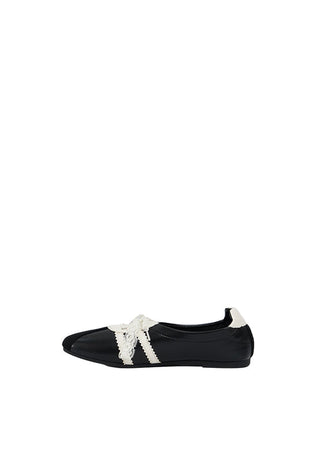 Black Lace Ballet Flats