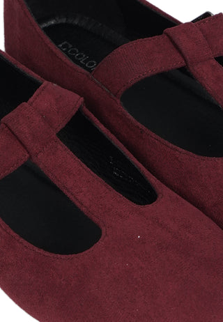 Maroon Flat Shoes