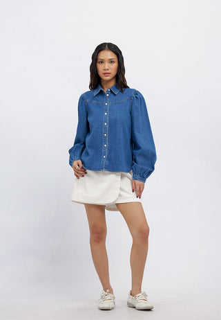 Western Style Long Sleeve Blouse