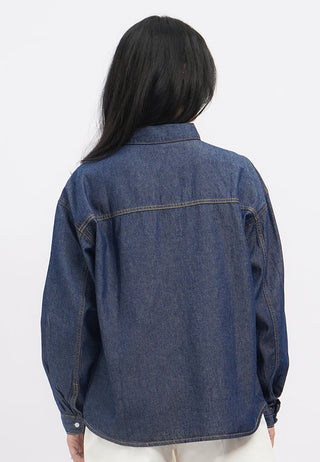 Long Sleeve Oversized Chambray Shirt