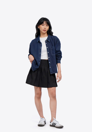 Contrast Stitching Denim Shirt