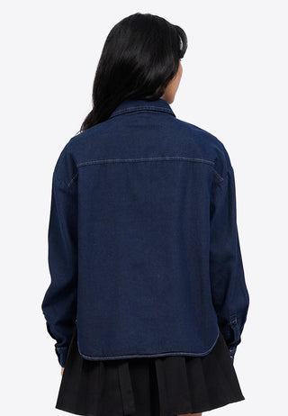 Contrast Stitching Denim Shirt