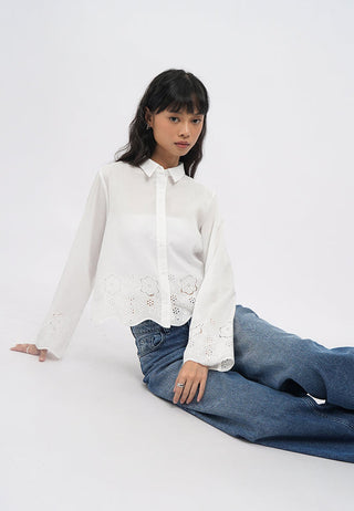Scallop Edge Long Sleeve Shirt
