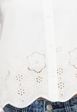 Scallop Edge Long Sleeve Shirt