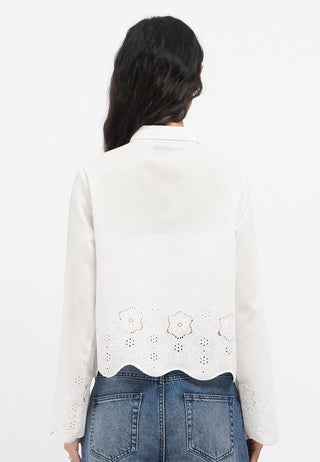 Scallop Edge Long Sleeve Shirt