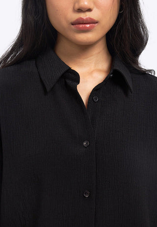 Long Sleeve Textured Loose Shirt