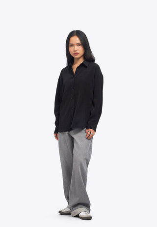 Long Sleeve Textured Loose Shirt