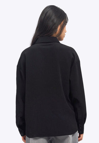 Long Sleeve Textured Loose Shirt