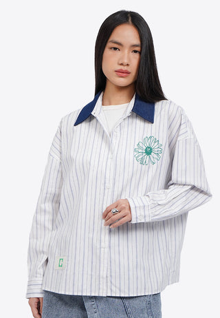 Embroidered Stripes Shirt
