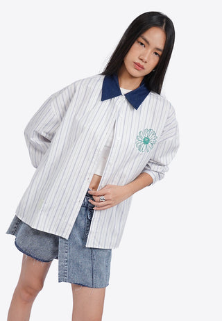 Embroidered Stripes Shirt