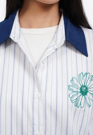 Embroidered Stripes Shirt