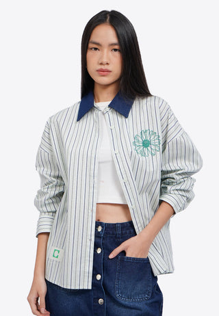 Embroidered Stripes Shirt