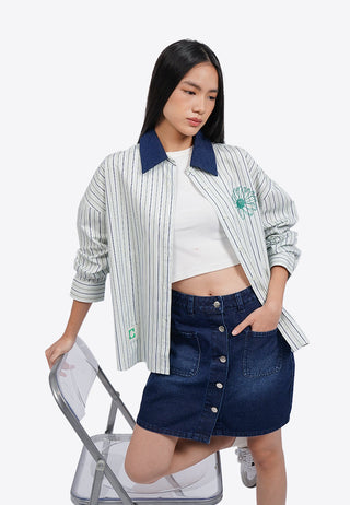 Embroidered Stripes Shirt