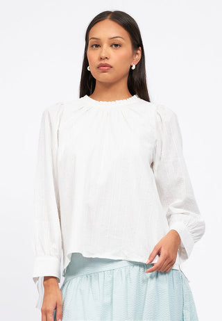 Round Neck Long Sleeve Blouse