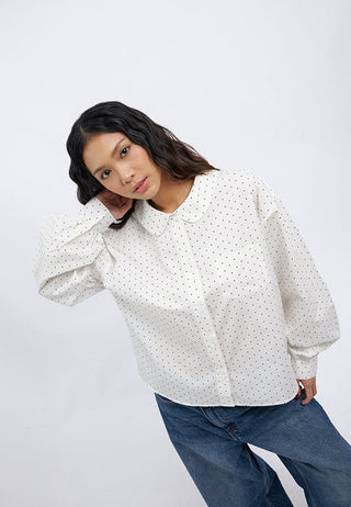 Printed Peterpan Collar Blouse