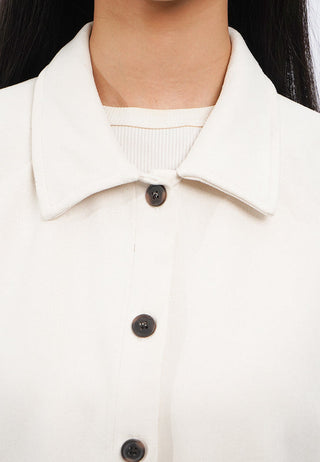 Long Sleeve Suede Overshirt