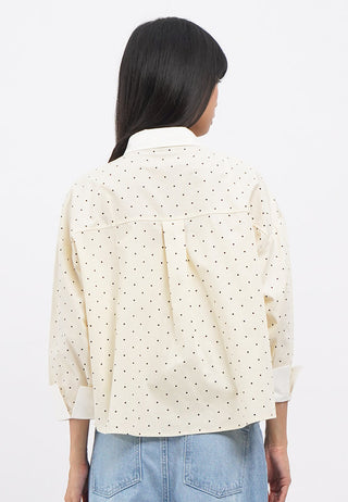 Contrast Cuff Printed Shirt