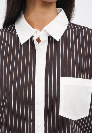 Contrast Cuff Printed Shirt