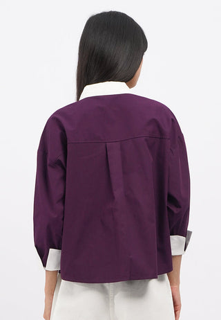 Contrast Cuff Long Sleeve Shirt