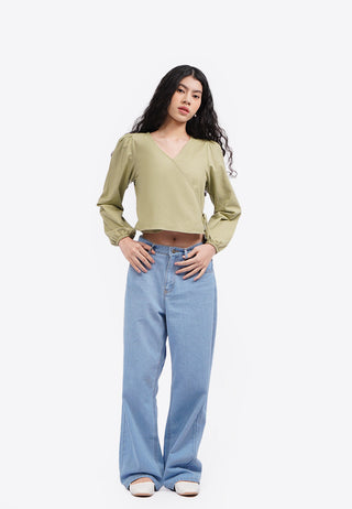 V-Neck Wrap Blouse