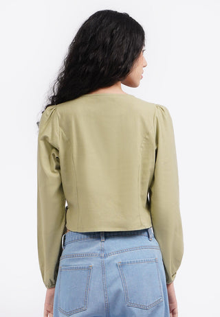 V-Neck Wrap Blouse